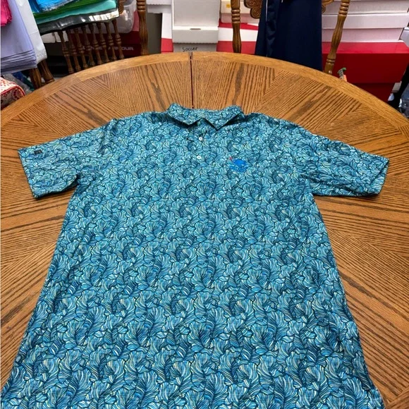 Shark Van Gogh Style Golf Polo ポロシャツ Shark Van Gogh Style Golf Polo ポロシャツ The Shark & The Sail Guy